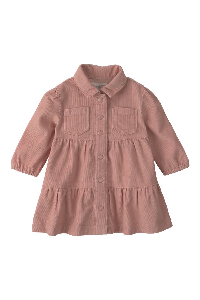 Kids' Corduroy Tiered Dress with Diaper Cover, Main, color, PINK
