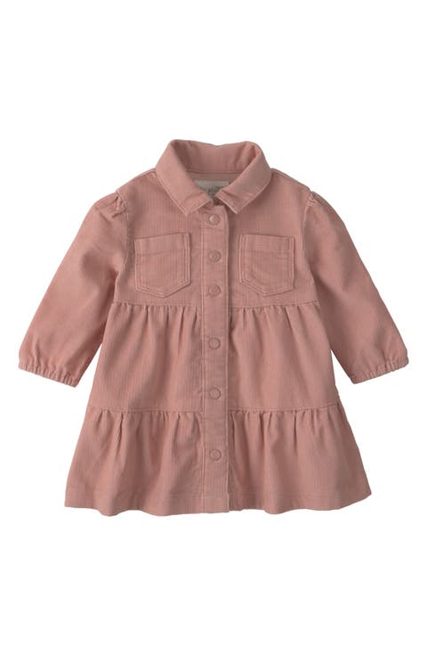 Kids' Corduroy Tiered Dress with Diaper Cover