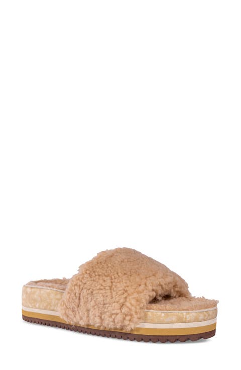 Cito Genuine Shearling Slide Sandal (Women)