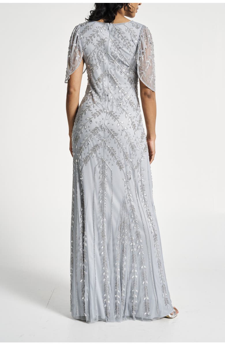 Frock and Frill Short Sleeve Embellished Gown, Alternate, color, 