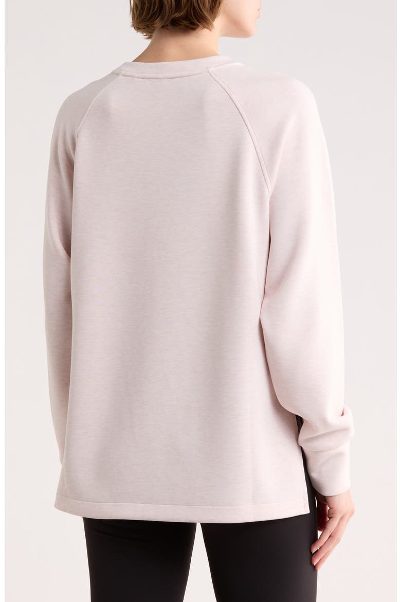 Crewneck Tunic Sweatshirt, Alternate, color, PURPLE DAWN HEATHER