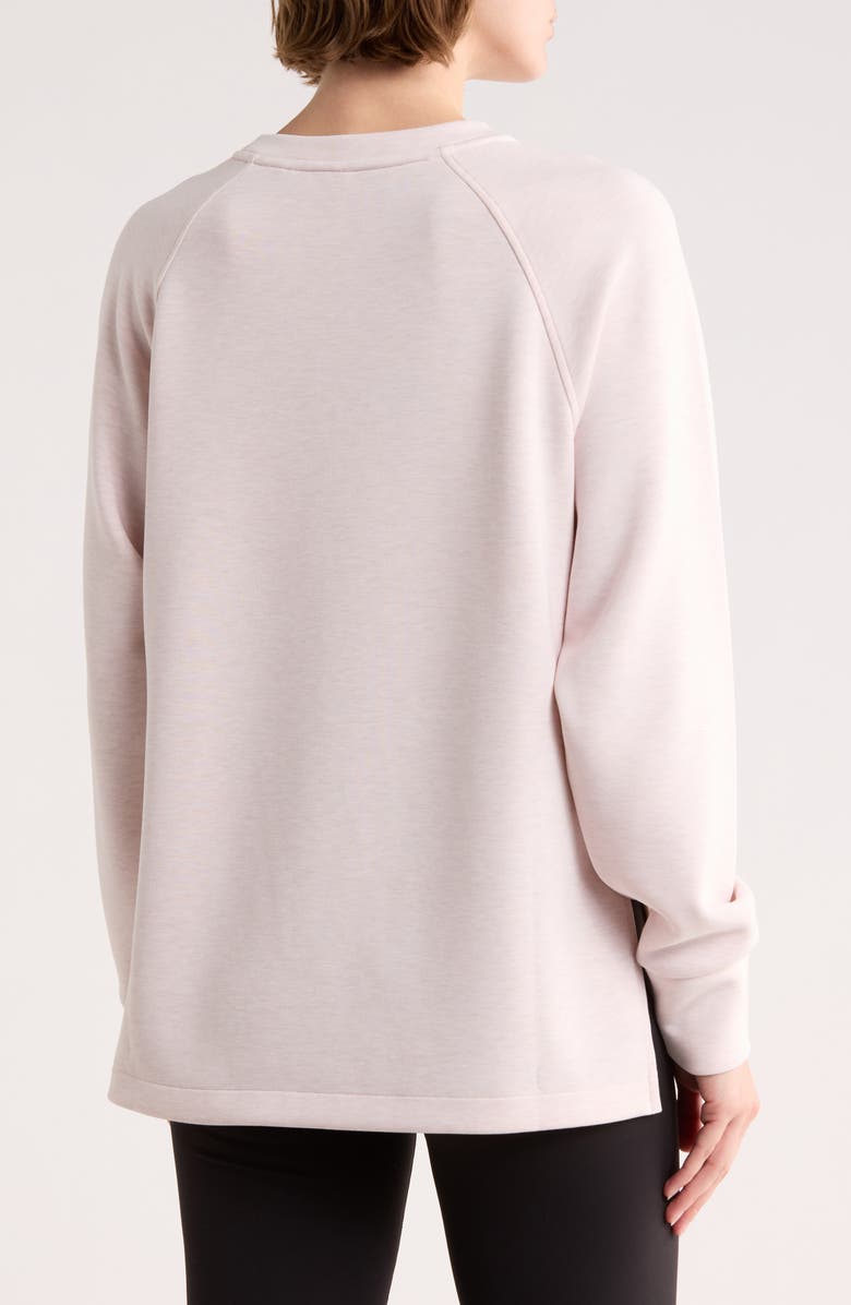 Z by Zella Crewneck Tunic Sweatshirt, Alternate, color, Purple Dawn Heather