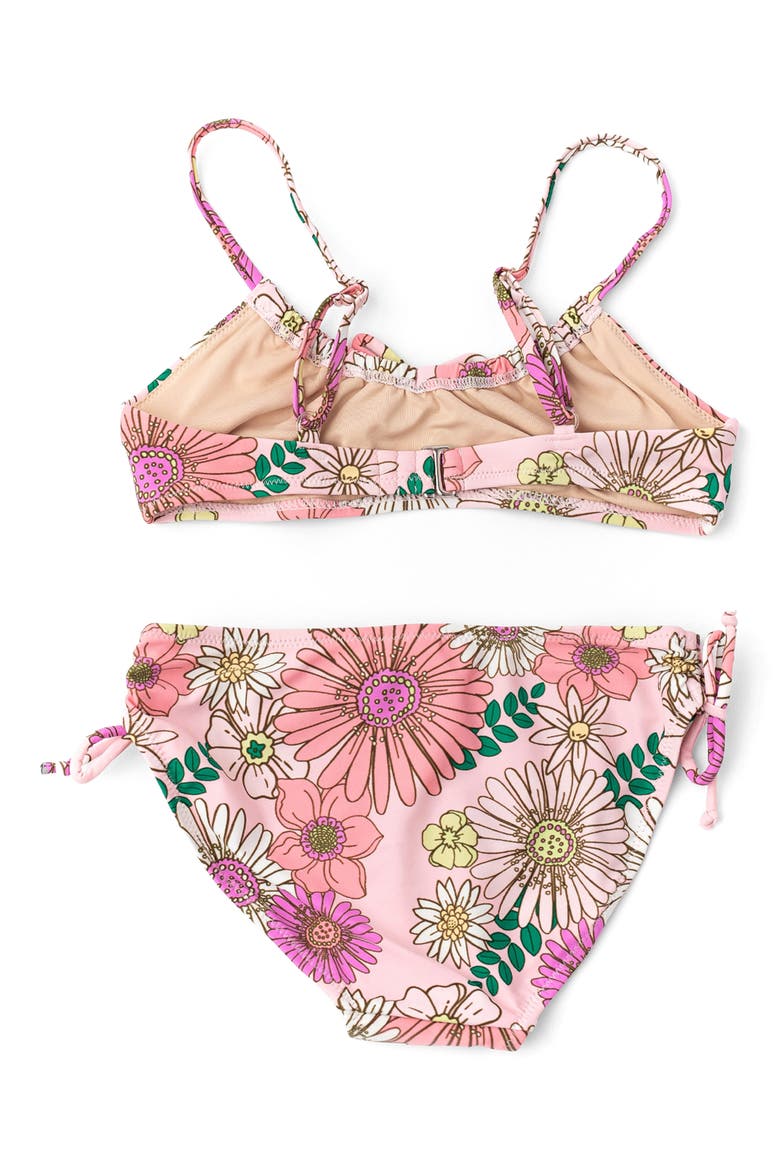 Kids' Retro Blossom Two-Piece Swimsuit, Alternate, color, PINK