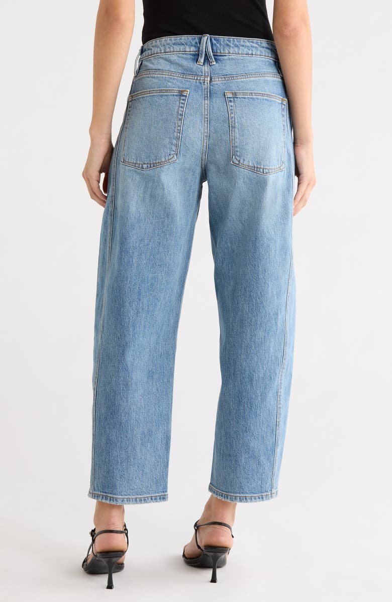 Good American High Waist Ankle Barrel Jeans, Alternate, color, Indigo1350