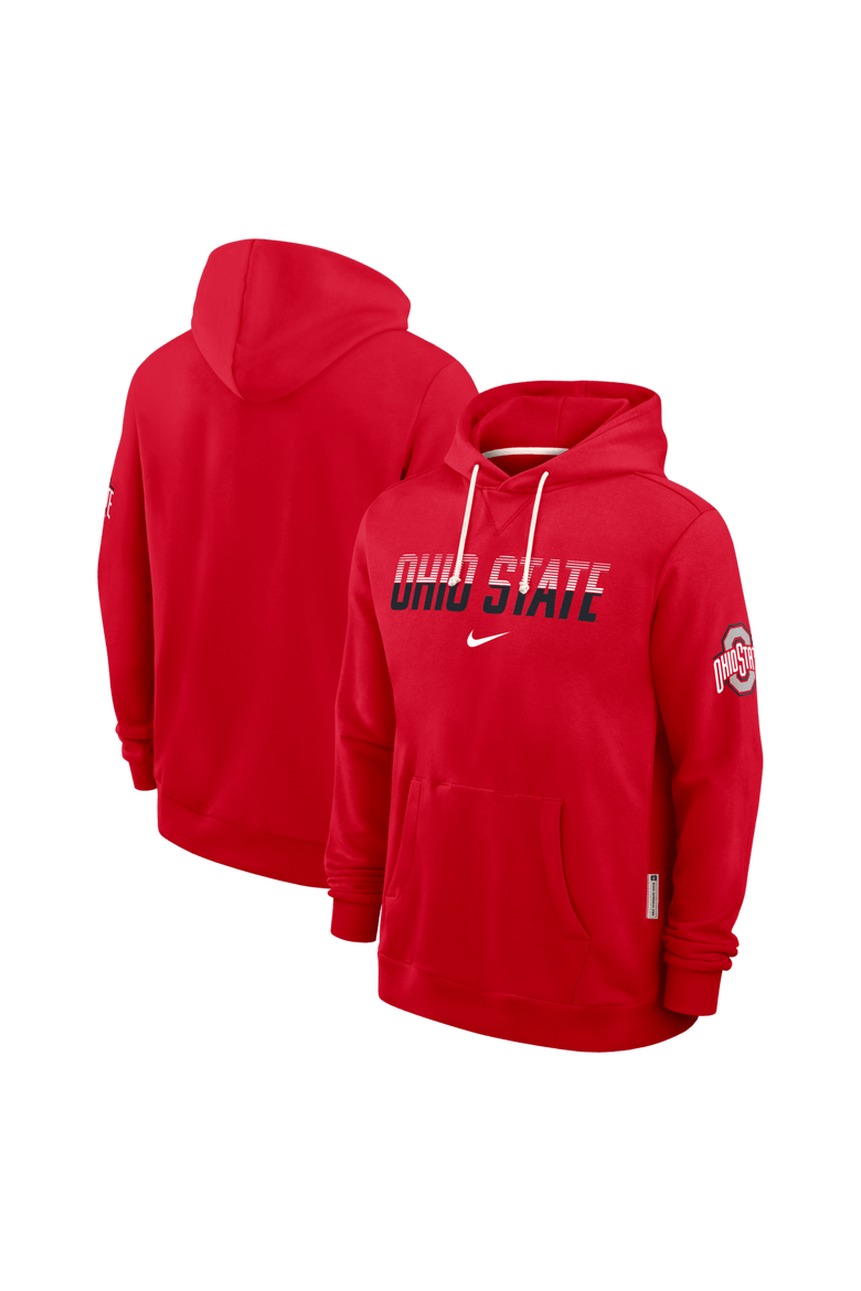 Men's Nike Scarlet Ohio State Buckeyes 2026 Sideline Standard Issue Dri-FIT Hoodie, Main, color, Scarlet