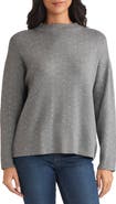Jones New York Rhinestone Mock Neck Sweater