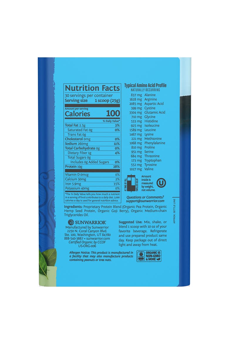 Warrior Blend Protein Powder, Alternate, color, Unflavored, 750g