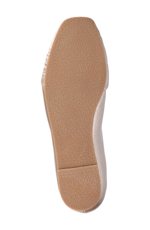 Shop Journee Collection Callee Keyhole Square Toe Flat In Champagne