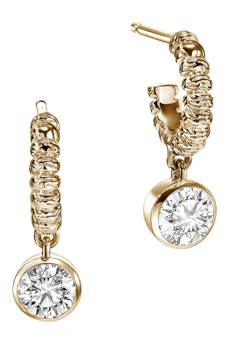 JH Lovestruck 14k Gold Lab Grown Diamond Hoop Earrings, Main, color, GOLD