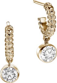 John Hardy JH Lovestruck 14k Gold Lab Grown Diamond Hoop Earrings