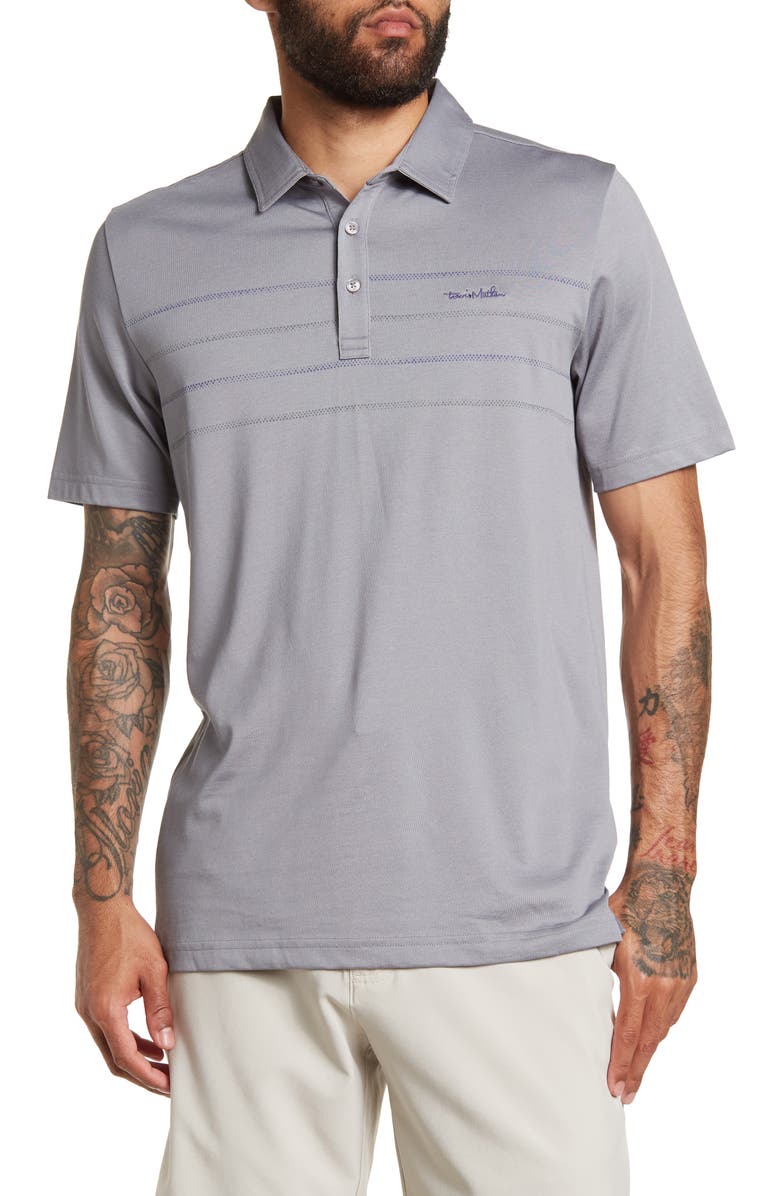 TravisMathew River Rafter Stripe Polo, Main, color, 