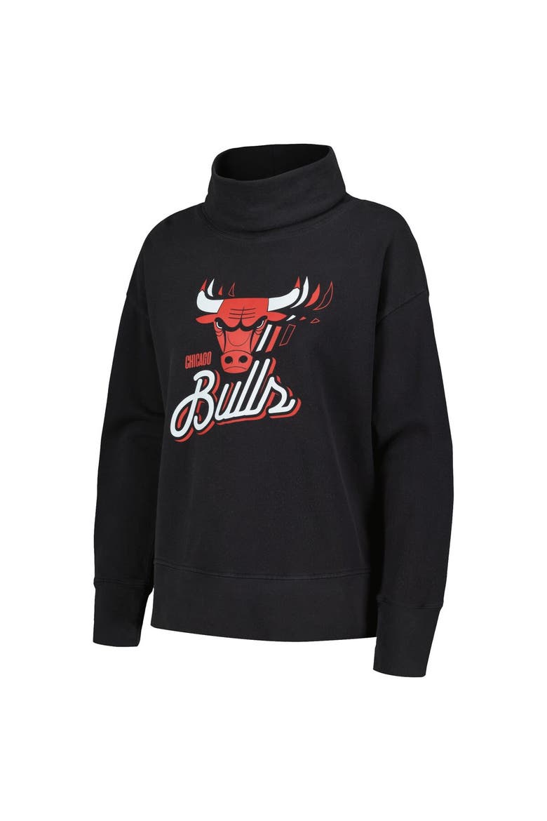 Women's Levelwear Black Chicago Bulls Sunset Pullover Sweatshirt, Alternate, color, Black