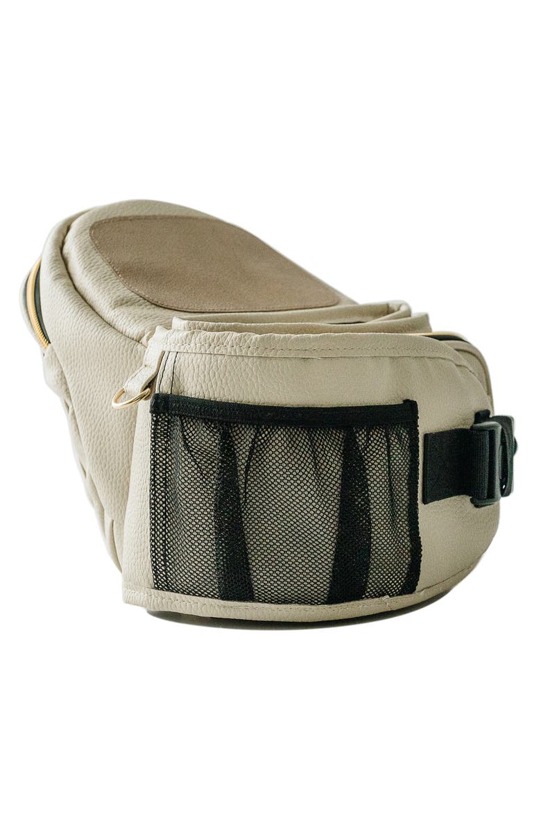 Tushbaby Quilted Faux Leather Hip Seat Carrier, Alternate, color, Cream