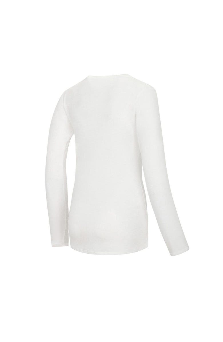 CONCEPTS SPORT Women's Concepts Sport  White/Crimson Oklahoma Sooners Long Sleeve V-Neck T-Shirt & Gauge Pants Sleep Set, Alternate, color, 