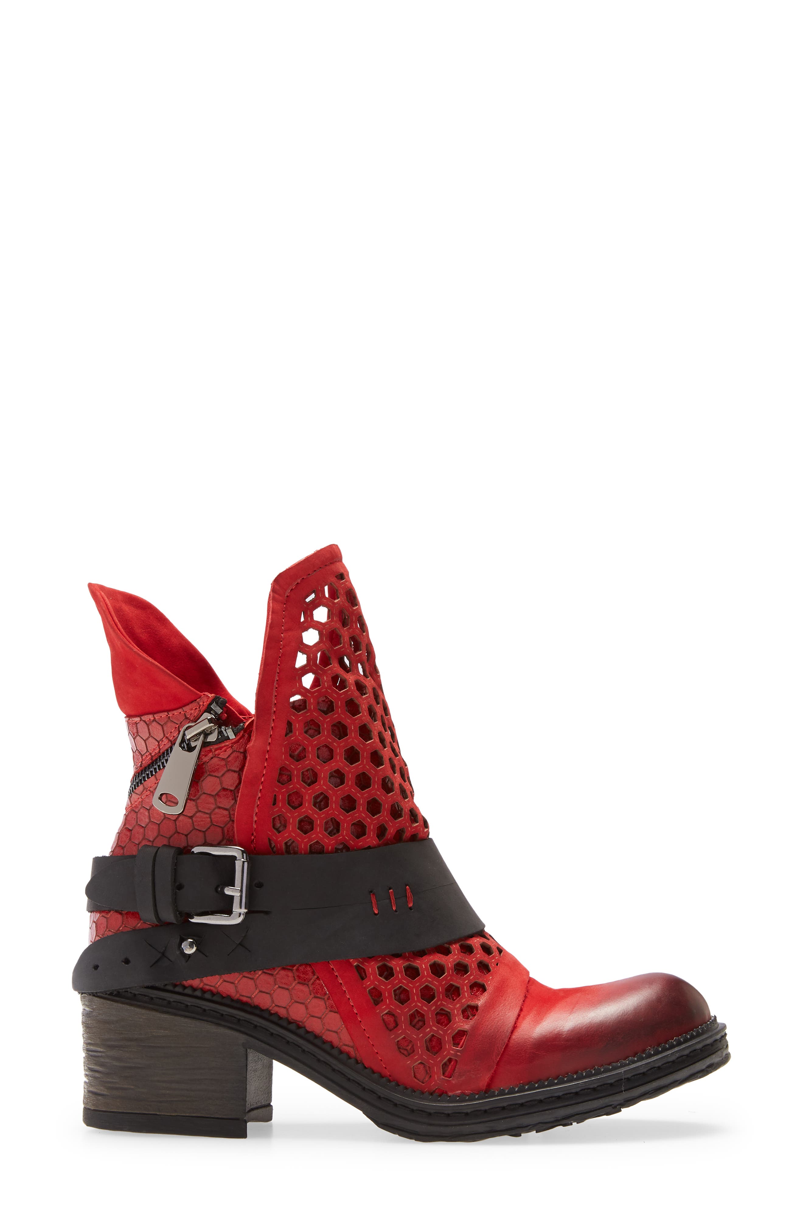 Sheridan Mia Sasha Bootie, Alternate, color, Red Leather