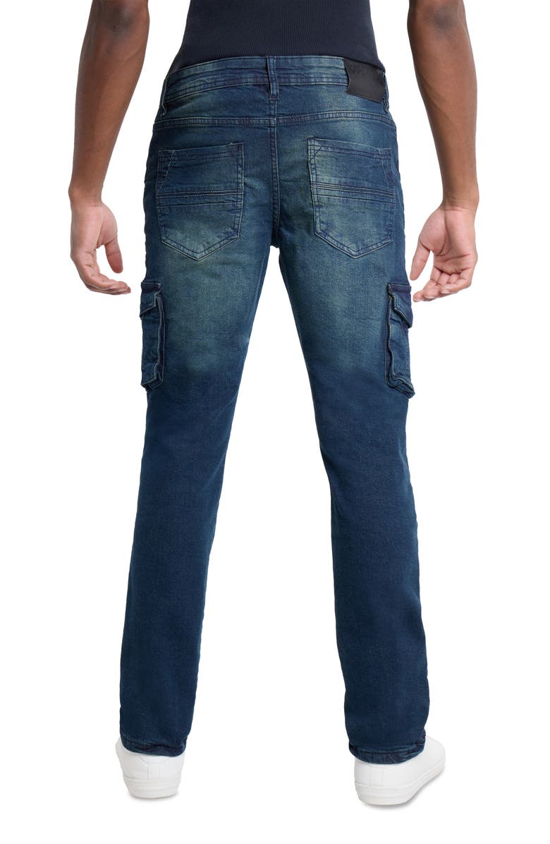 XRAY Slim Fit Cargo Jeans, Alternate, color, Medium Blue Tint