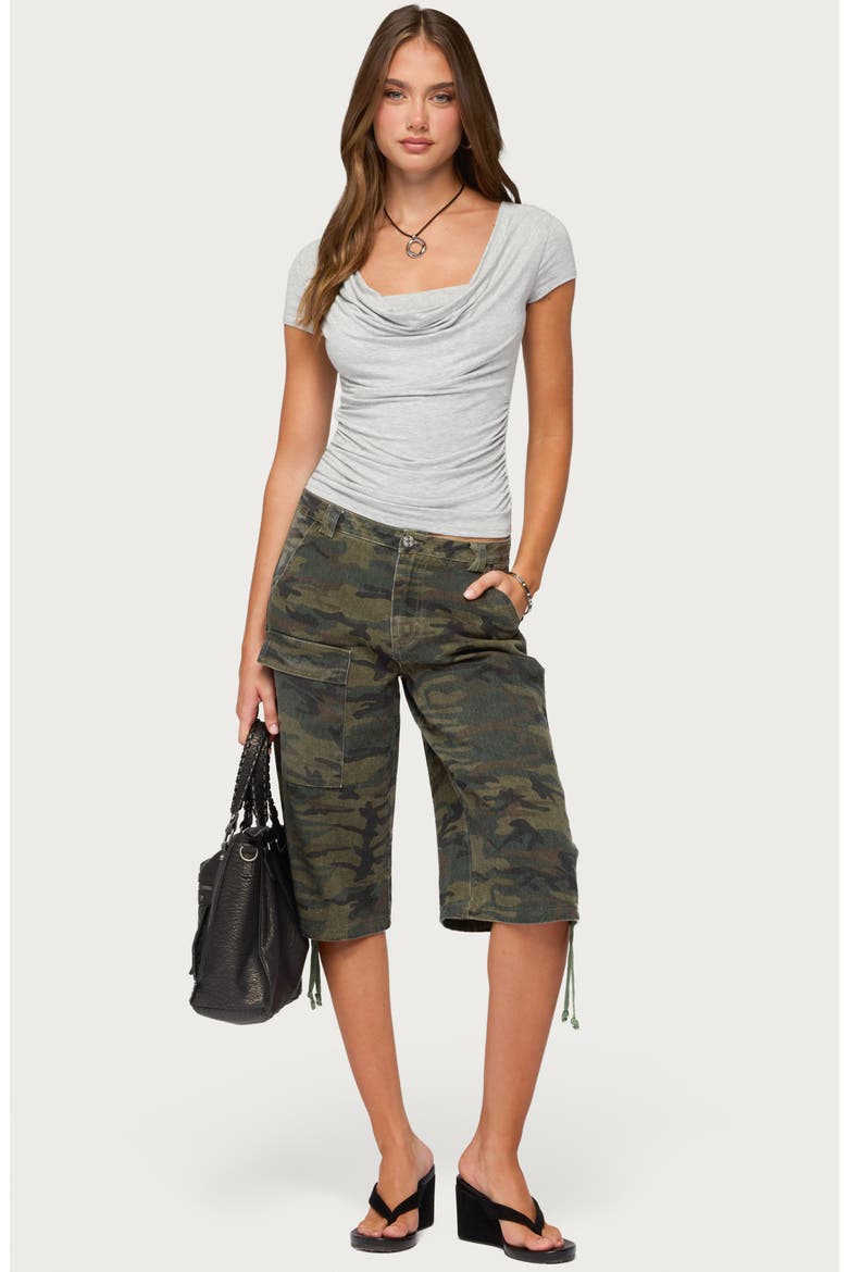 Yoya Layered Look Cowl Neck Top, Alternate, color, GRAY-MELANGE