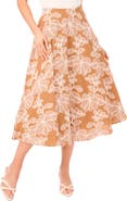 Ted Baker Ida Floral Embroidered Cotton Midi Skirt