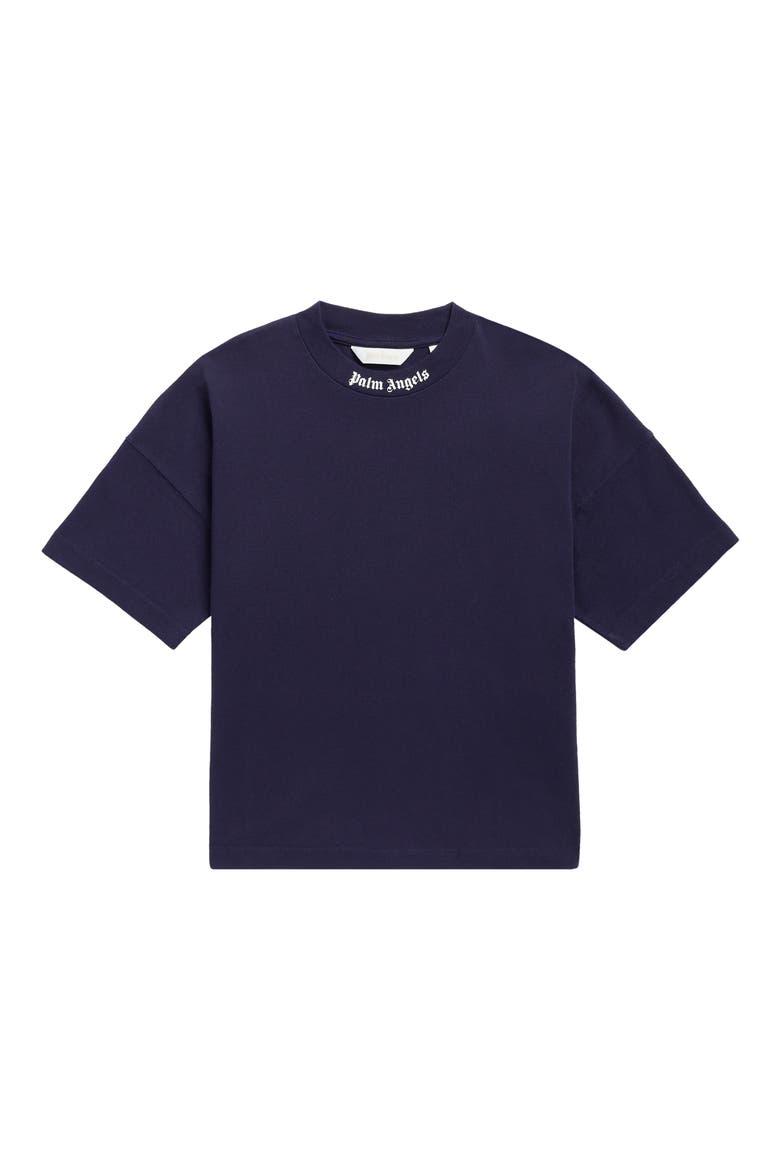 Kids' Classic Overlogo T-Shirt, Main, color, NAVY BLUE/ WHITE
