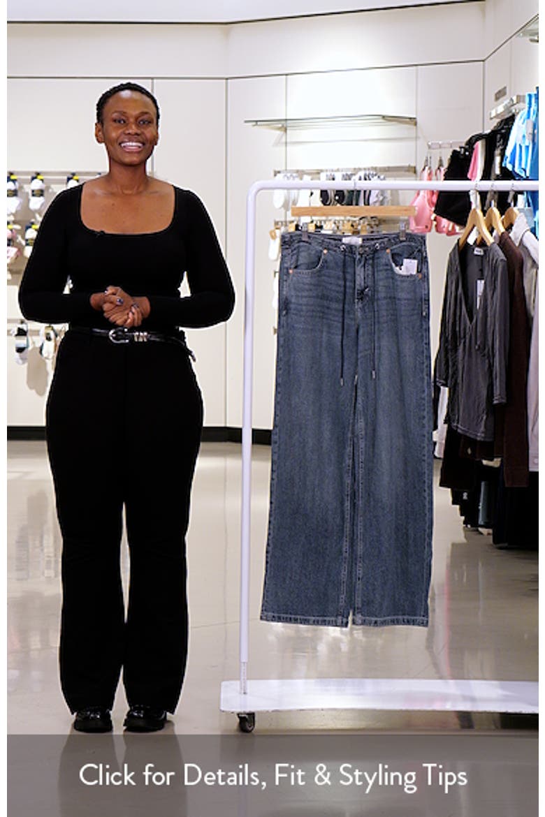 Lia Drawstring Wide Leg Jeans video
