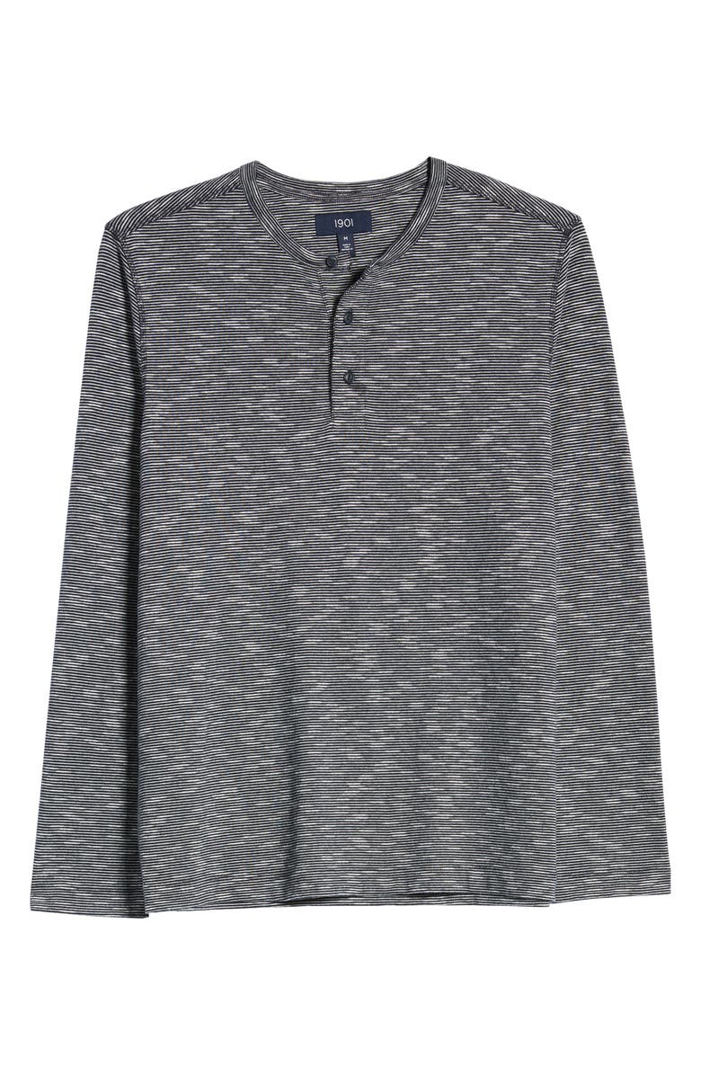 1901 Slub Stripe Long Sleeve Henley, Alternate, color, 