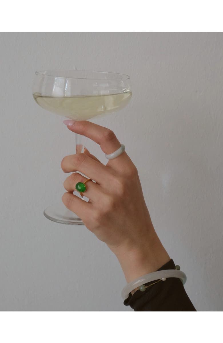 seree Dew Green jade stone ring, Alternate, color, Bright Green