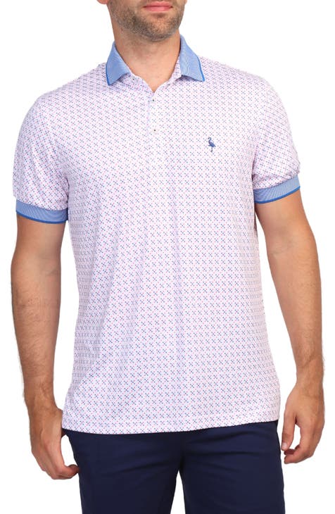 Geo Dot Print Performance Polo