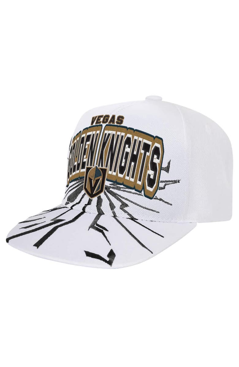 Mitchell & Ness Youth Mitchell & Ness White Vegas Golden Knights After Shock Snapback Hat, Main, color, White