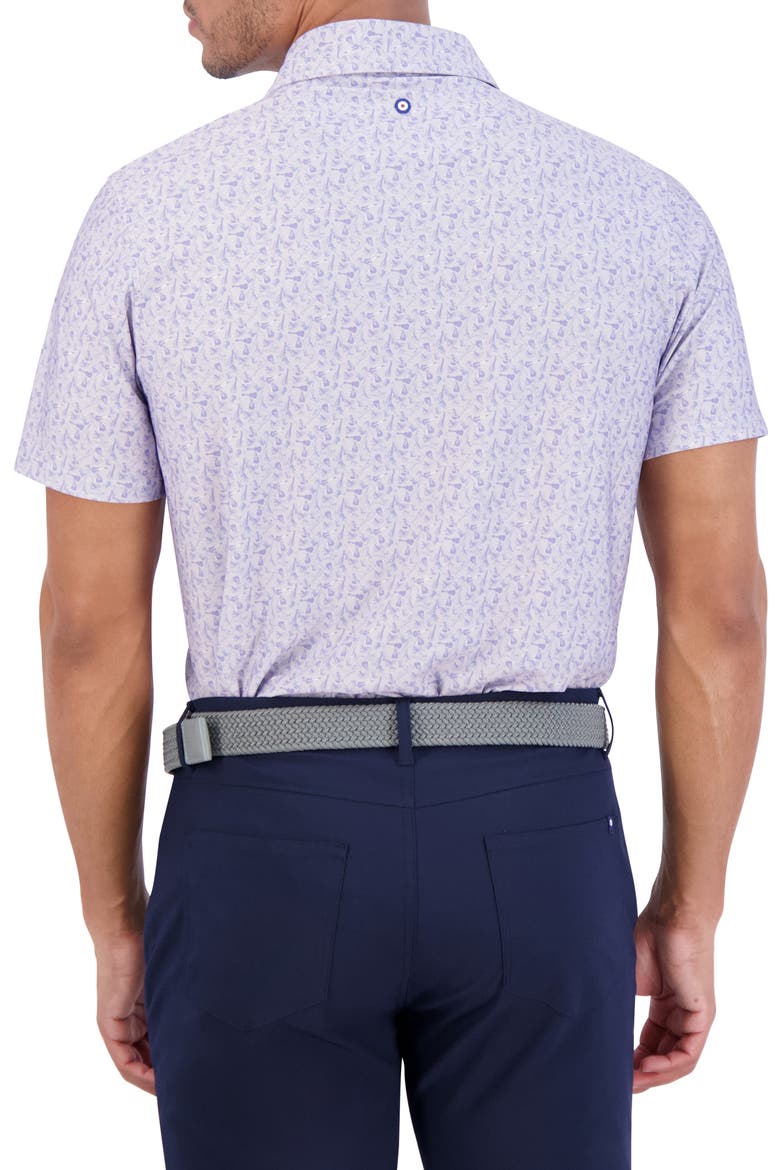 Mini Guitar Tech Jersey Sports Golf Polo, Alternate, color, ORCHID