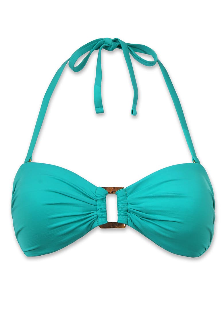Hook Back Tortoise Bandeau, Alternate, color, Textured Seafoam Aqua