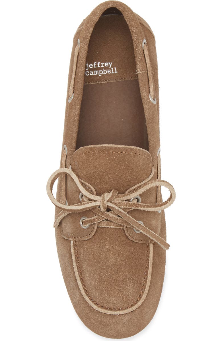 Jeffrey Campbell Boast Boat Shoe, Alternate, color, Camel Suede