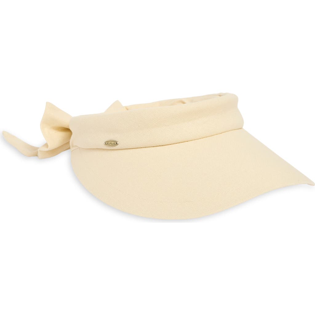 Scala Deluxe Back Bow Cotton Visor