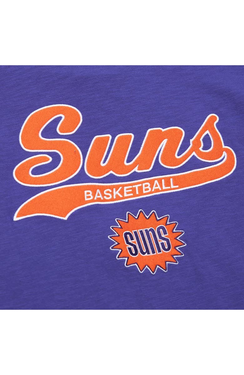 Mitchell & Ness Men's Mitchell & Ness Purple Phoenix Suns Hardwood Classics Felt Applique Slub T-Shirt, Alternate, color, Purple