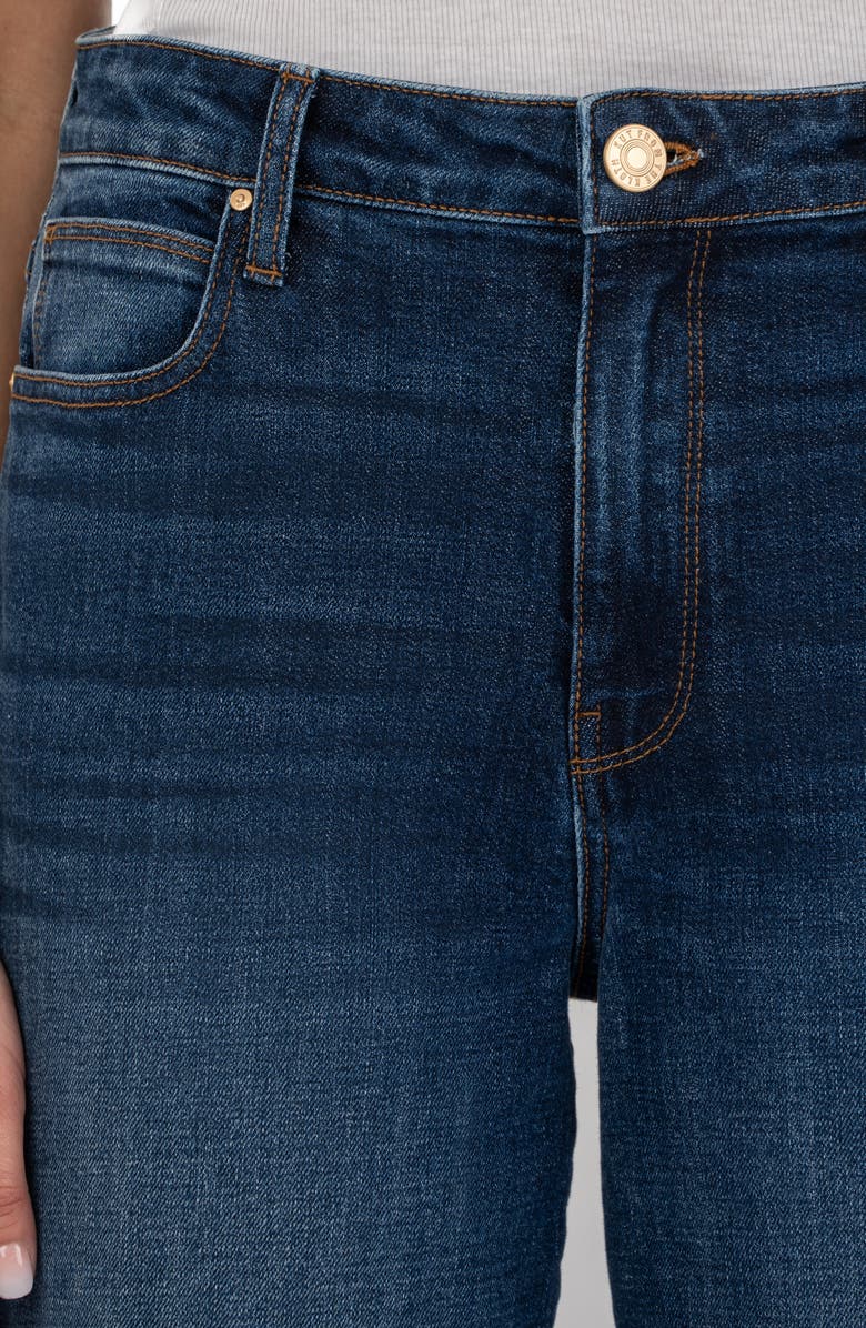 KUT from the Kloth Sienna Cuffed High Waist Relaxed Straight Leg Jeans, Alternate, color, Clarity