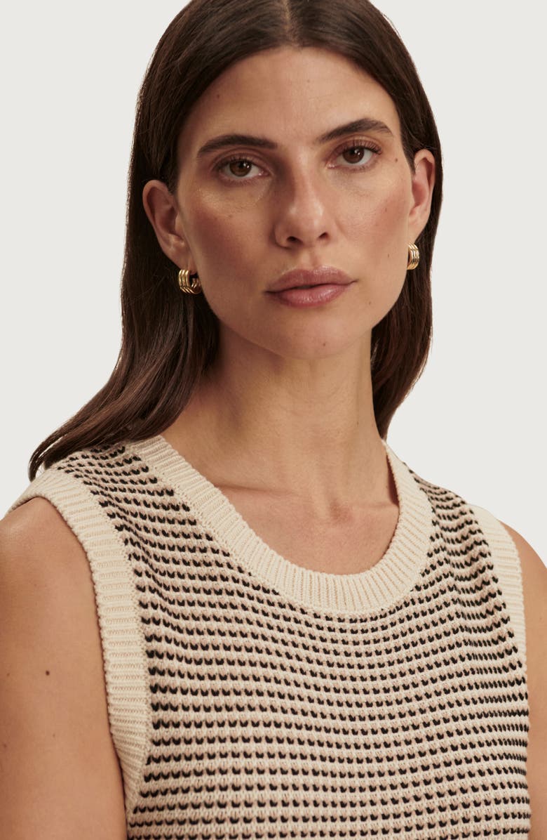 Varley Sadia Sleeveless Cotton Midi Sweater Dress, Alternate, color, Birch