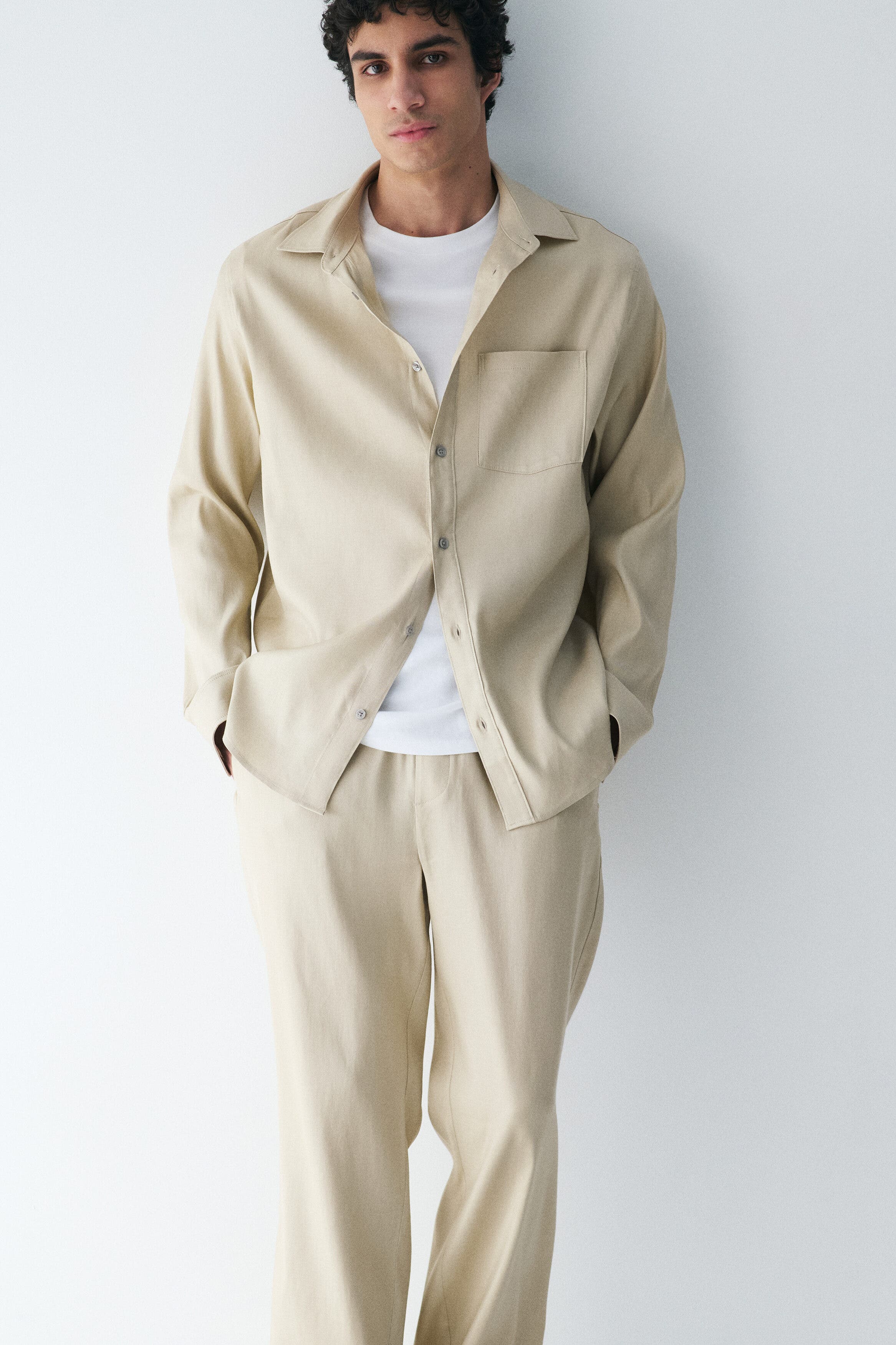 Easy care loose-fit linen-blend pants - image 2