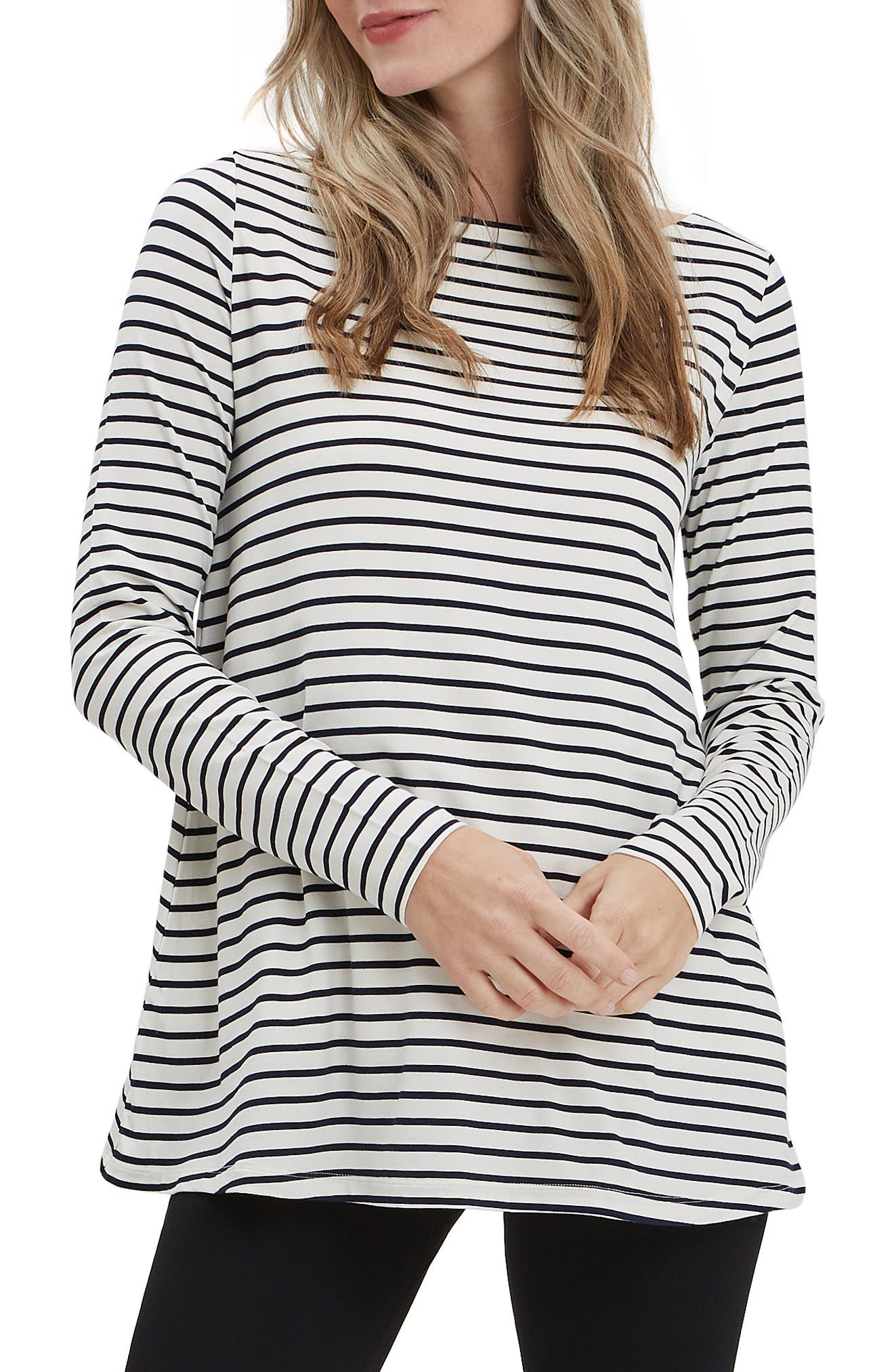 WHITE/ NAVY STRIPE