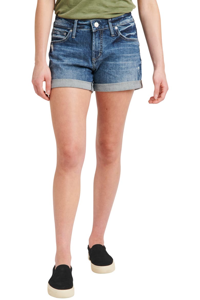 Boyfriend Jean Shorts, Main, color, INDIGO