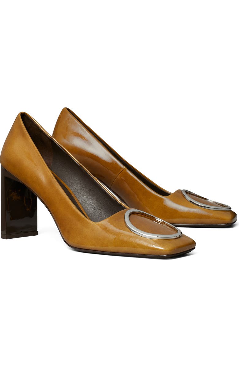 Tory Burch Ring Pump, Main, color, Caramel Tan / Silver