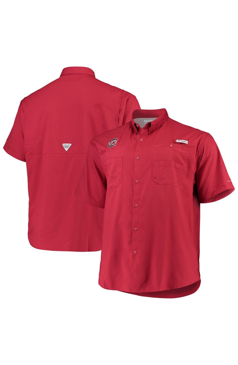 Columbia Men's Columbia Garnet South Carolina Gamecocks Big & Tall Collegiate Tamiami Button-Down Shirt, Main, color, Garnet