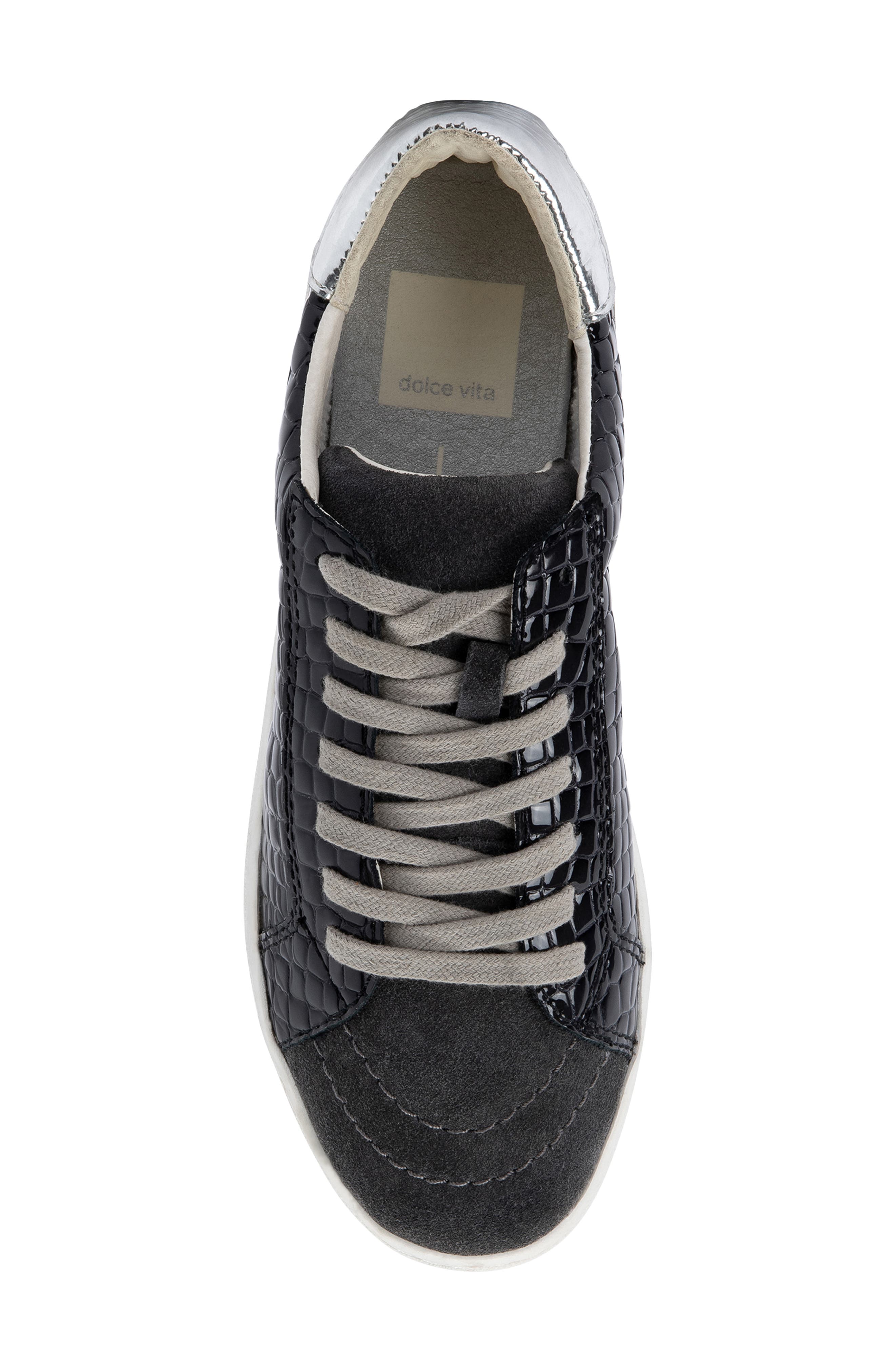 Nino Genuine Calf Hair Sneaker, Alternate, color, PATENT CROCODILE LEATHER