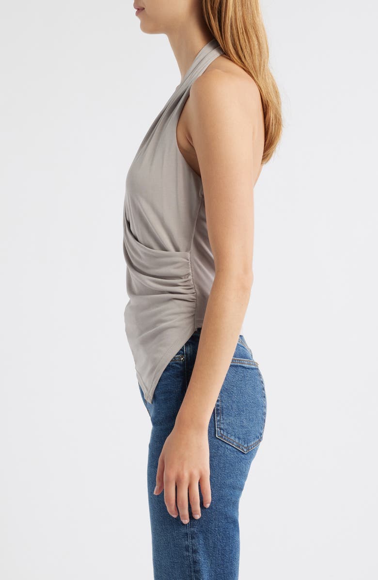 MANGO Toucan Wrap Halter Top, Alternate, color,