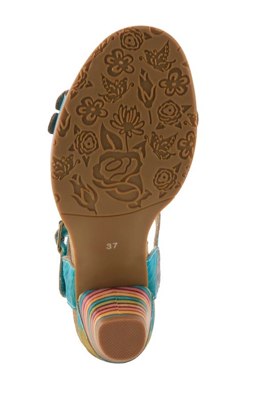 L'artiste By Spring Step Bluesky Sandal In Turquoise Multi