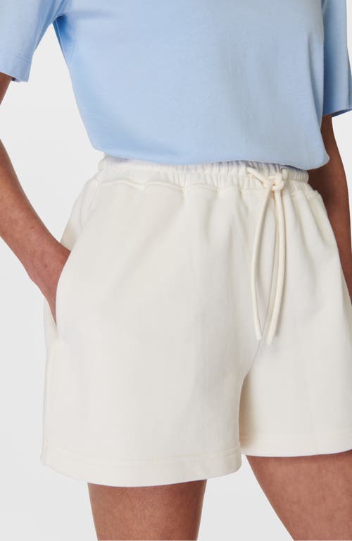 Sweaty Betty Revive Tie Waist Cotton Blend Shorts In Lily White