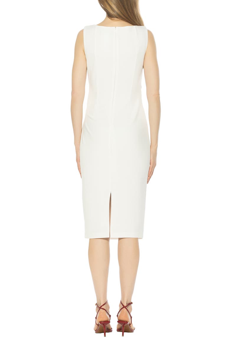 Tie Detail Sleeveless Sheath Dress, Alternate, color, IVORY