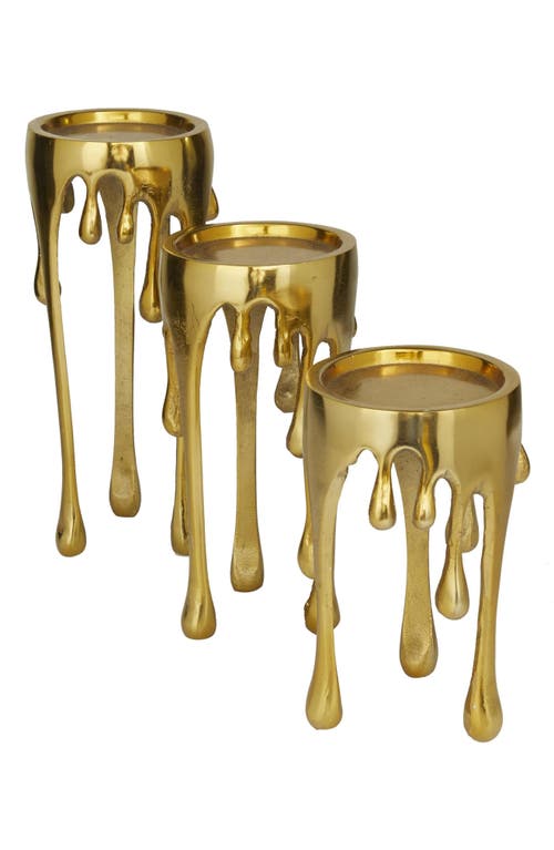 UMA UMA SET OF 3 MELTING WAX PILLAR CANDLEHOLDERS