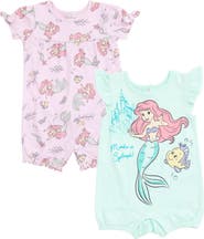 Disney The Little Mermaid Princess Ariel 2-Pack One Piece Bubble Rompers