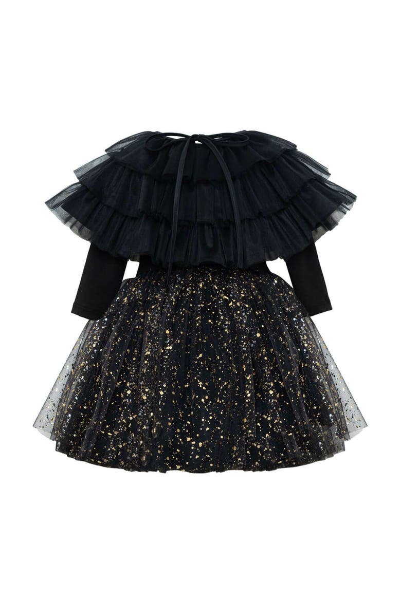 Blair Tulle Dress Set, Alternate, color, Black Sparkle