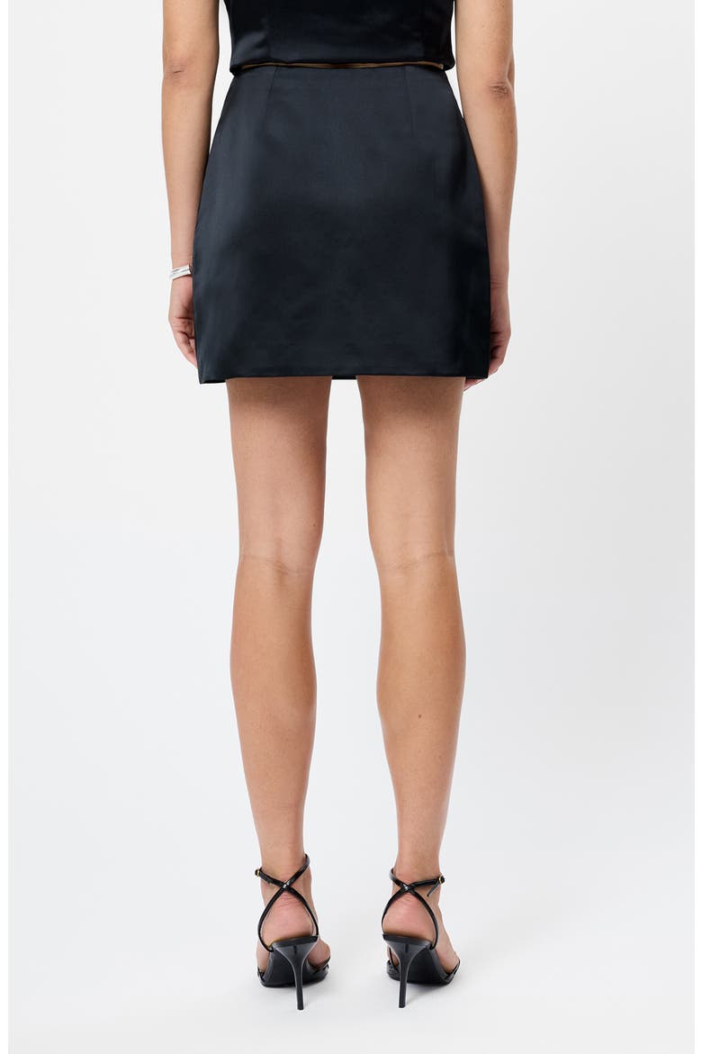 Jaxon Satin Miniskirt, Alternate, color, BLACK