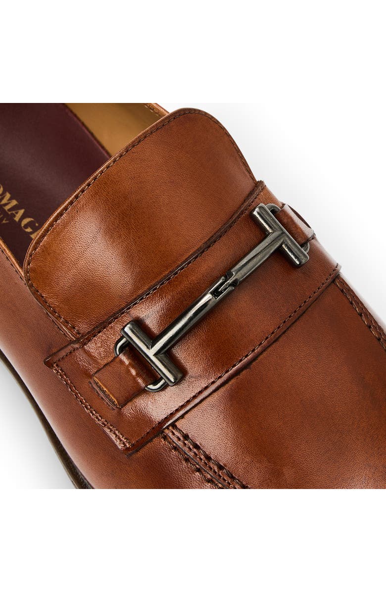 Bruno Magli Sante Leather Bit Loafer, Alternate, color, Cognac